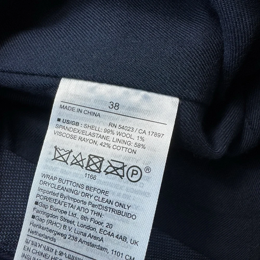 Banana Republic Blue Reda Flexino Mens Wool Suit Vest Waistcoat 38 NWT